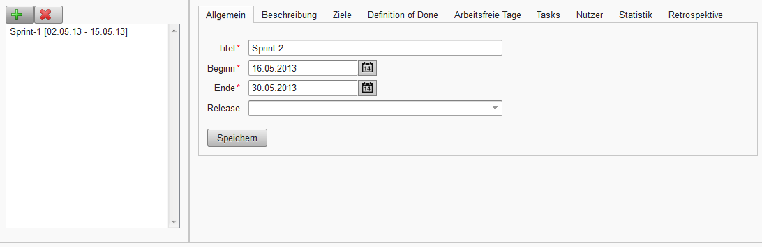 Sprint hinzufügen