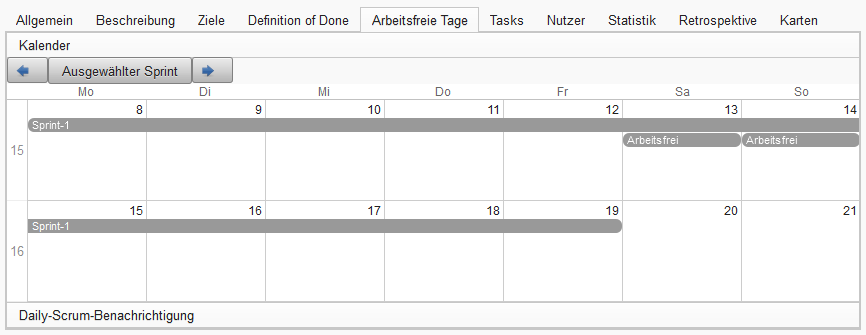 Arbeitsfreie Tage